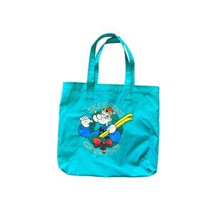 [Vintage] 1994 Popeye Skeesons Greetings Green Vinyl Tote Bag